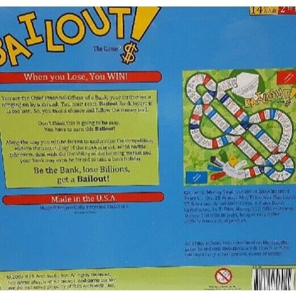 Learning Homeschool Bailout The Game When you Lose You Win Factory Sealed - Picture 2 of 3